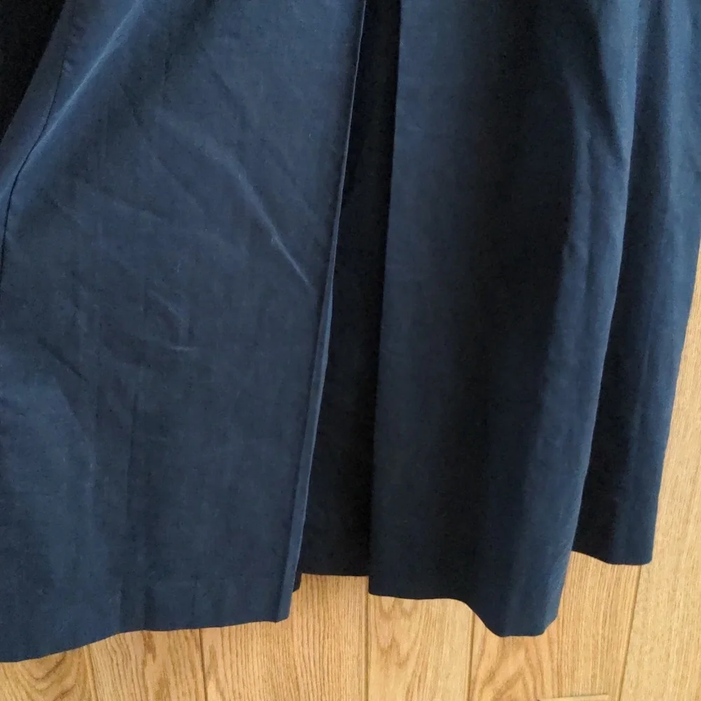 Eileen Fisher Linen Blend Open Front High Collar Coat in Midnight Blue Size M - Picture 5 of 9